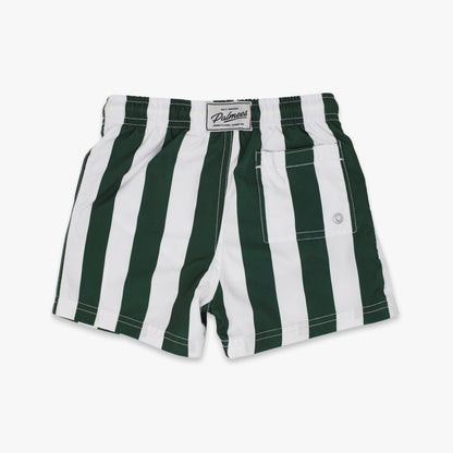 Green Stripes Swim Short - Kids