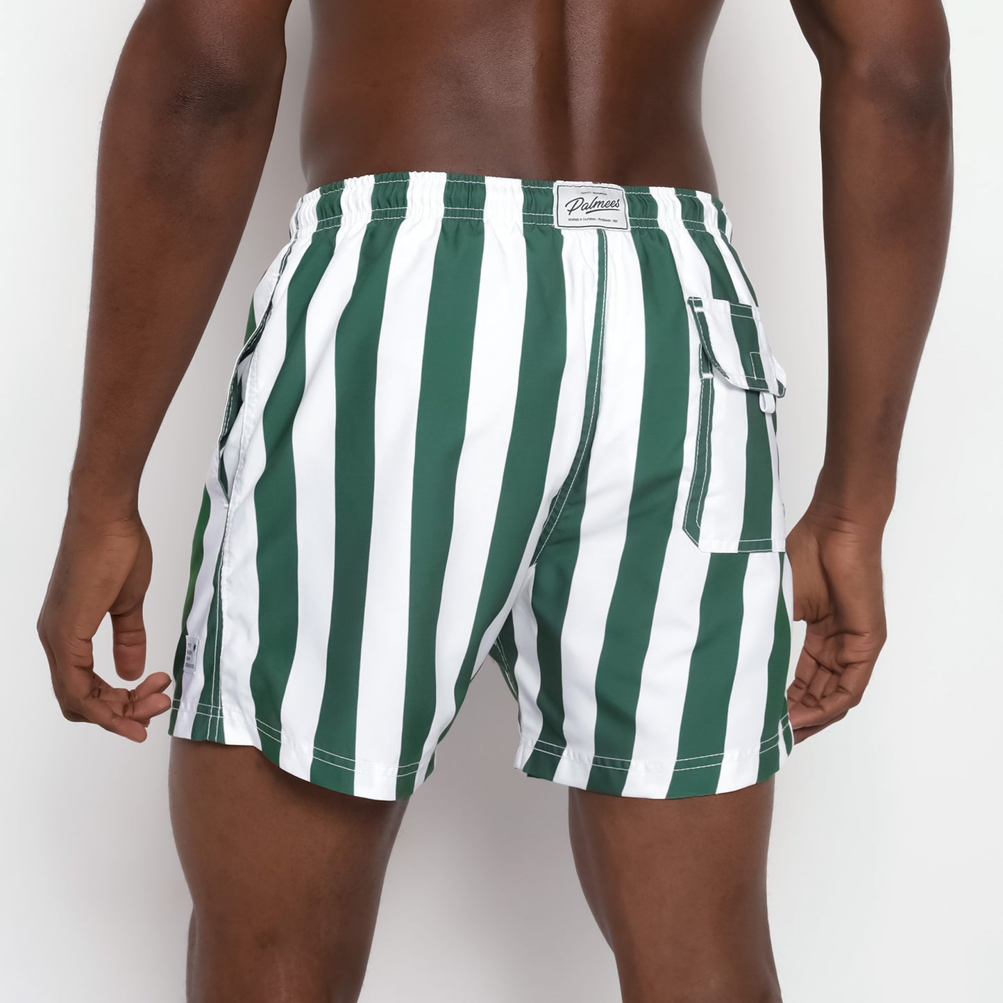 Green Stripes Swim Short