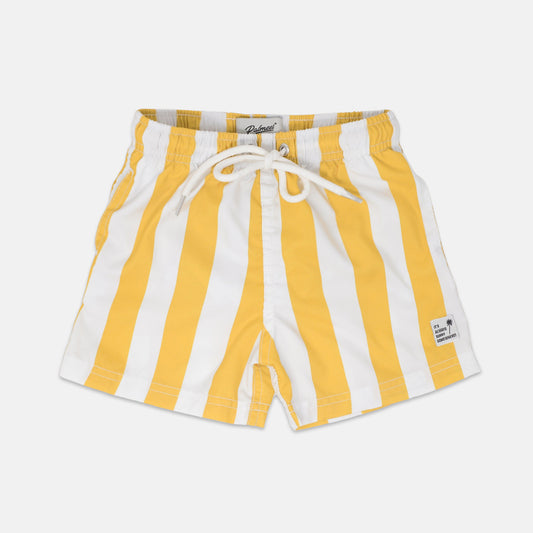 Yellow Stripes Swim Short - Kids