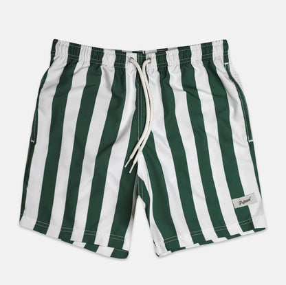 Green Stripes Swim Short