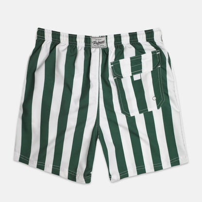 Green Stripes Swim Short